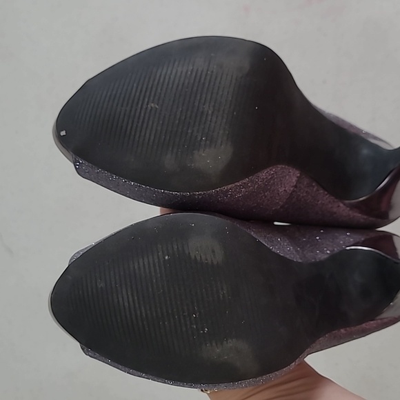 Jacqueline Ferrar Dark Grey/Silver Glitter platform heels size 8 - Picture 7 of 13